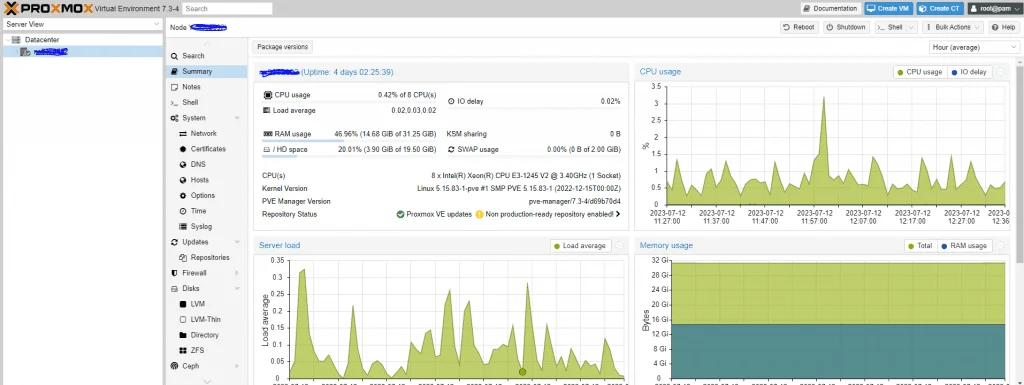 admin proxmox