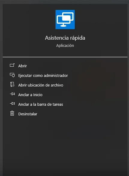 App menú