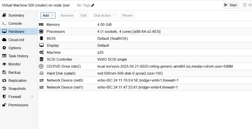 Instalacion de Router OS MikroTik en Proxmox
