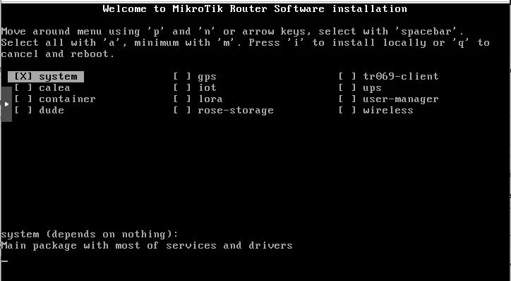 Aviso de instalacion de MikroTik que borrara el disco