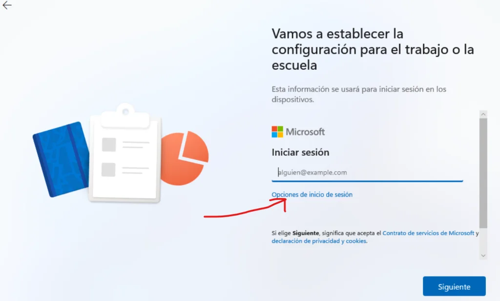 Opcion Unirse a un dominio en instalacion de Windows 11